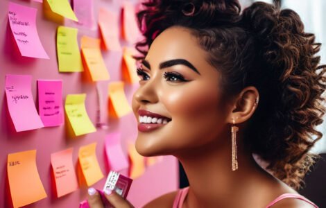 women-with-beauty-products-brainstorming-video-ideas-for-beauty--fashion-vlogger-using-sticky-notes (1)